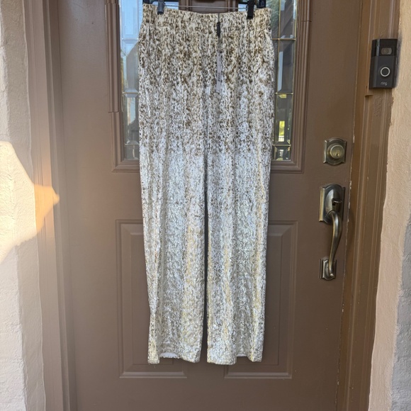 NEW with Tags $325 Ellie Tahari Pant Gold and Off White SZ M - Picture 3 of 8